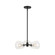 Willow 16-in Clear Glass/Matte Black 3 Lights Socket Pendant (7713|PD548315MBCL)