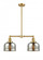 Bell - 2 Light - 24 inch - Satin Gold - Stem Hung - Adjustable Island Light (3442|209-SG-G78)
