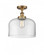 Bell - 1 Light - 12 inch - Brushed Brass - Semi-Flush Mount (3442|916-1C-BB-G72-L)