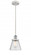 Cone - 1 Light - 6 inch - White Polished Chrome - Cord hung - Mini Pendant (3442|916-1P-WPC-G64)