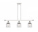 Bell - 3 Light - 36 inch - White Polished Chrome - Stem Hung - Island Light (3442|916-3I-WPC-G52-LED)