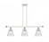 Cone - 3 Light - 36 inch - White Polished Chrome - Stem Hung - Island Light (3442|916-3I-WPC-G64-LED)