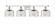 Bell - 4 Light - 38 inch - White Polished Chrome - Bath Vanity Light (3442|916-4W-WPC-G74)
