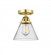 Cone - 1 Light - 8 inch - Satin Gold - Semi-Flush Mount (3442|288-1C-SG-G44)