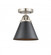 Appalachian - 1 Light - 8 inch - Brushed Satin Nickel - Semi-Flush Mount (3442|288-1C-SN-M13-BK-LED)