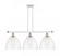Bristol - 3 Light - 39 inch - White Polished Chrome - Stem hung - Island Light (3442|516-3I-WPC-GBD-122)