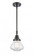 Olean - 1 Light - 7 inch - Matte Black - Mini Pendant (3442|447-1S-BK-G322-LED)