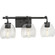 Caisson Collection Three-Light Graphite Clear Glass Urban Industrial Bath Vanity Light (149|P300347-143)