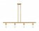 Bare Bulb - 4 Light - 48 inch - Satin Gold - Stem hung - Island Light (3442|516-4I-SG-LED)