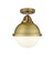 Hampden - 1 Light - 9 inch - Brushed Brass - Semi-Flush Mount (3442|288-1C-BB-HFS-81-BB-LED)