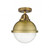 Hampden - 1 Light - 9 inch - Brushed Brass - Semi-Flush Mount (3442|288-1C-BB-HFS-84-BB)