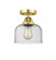 Bell - 1 Light - 8 inch - Satin Gold - Semi-Flush Mount (3442|288-1C-SG-G74)