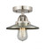 Railroad - 1 Light - 8 inch - Brushed Satin Nickel - Semi-Flush Mount (3442|288-1C-SN-M2-SN)