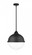 Hampden - 1 Light - 13 inch - Matte Black - Stem hung - Pendant (3442|288-1S-BK-HFS-122-BK)
