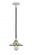 Railroad - 1 Light - 8 inch - Black Polished Nickel - Stem hung - Mini Pendant (3442|288-1S-BPN-M1-PN-LED)