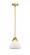 Cone - 1 Light - 8 inch - Satin Gold - Stem hung - Mini Pendant (3442|288-1S-SG-G41)