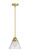 Cone - 1 Light - 8 inch - Satin Gold - Stem hung - Mini Pendant (3442|288-1S-SG-G42)