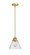 Cone - 1 Light - 8 inch - Satin Gold - Stem hung - Mini Pendant (3442|288-1S-SG-G44)