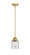 Bell - 1 Light - 5 inch - Satin Gold - Stem hung - Mini Pendant (3442|288-1S-SG-G52)