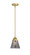 Cone - 1 Light - 6 inch - Satin Gold - Stem hung - Mini Pendant (3442|288-1S-SG-G63-LED)