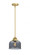 Bell - 1 Light - 8 inch - Satin Gold - Stem hung - Mini Pendant (3442|288-1S-SG-G73)