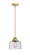 Bell - 1 Light - 8 inch - Satin Gold - Stem hung - Mini Pendant (3442|288-1S-SG-G74)