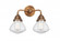 Olean - 2 Light - 15 inch - Antique Copper - Bath Vanity Light (3442|288-2W-AC-G324-LED)