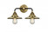 Railroad - 2 Light - 16 inch - Black Antique Brass - Bath Vanity Light (3442|288-2W-BAB-M4-AB-LED)