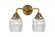 Colton - 2 Light - 14 inch - Brushed Brass - Bath Vanity Light (3442|288-2W-BB-G302)