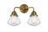 Olean - 2 Light - 15 inch - Brushed Brass - Bath Vanity Light (3442|288-2W-BB-G324-LED)