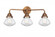 Olean - 3 Light - 25 inch - Antique Copper - Bath Vanity Light (3442|288-3W-AC-G322-LED)