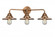 Railroad - 3 Light - 26 inch - Antique Copper - Bath Vanity Light (3442|288-3W-AC-M3-AC-LED)