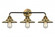 Railroad - 3 Light - 26 inch - Black Antique Brass - Bath Vanity Light (3442|288-3W-BAB-M4-AB-LED)