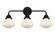 Olean - 3 Light - 25 inch - Matte Black - Bath Vanity Light (3442|288-3W-BK-G321-LED)