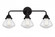 Olean - 3 Light - 25 inch - Matte Black - Bath Vanity Light (3442|288-3W-BK-G324)