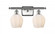 Norfolk - 2 Light - 16 inch - Brushed Satin Nickel - Bath Vanity Light (3442|516-2W-SN-G461-6-LED)