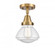 Olean - 1 Light - 7 inch - Brushed Brass - Semi-Flush Mount (3442|447-1C-BB-G324)