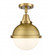 Hampden - 1 Light - 9 inch - Brushed Brass - Flush Mount (3442|447-1C-BB-HFS-81-BB)