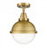 Hampden - 1 Light - 9 inch - Brushed Brass - Semi-Flush Mount (3442|447-1C-BB-HFS-82-BB)