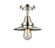 Railroad - 1 Light - 8 inch - Polished Nickel - Semi-Flush Mount (3442|447-1C-PN-M1)