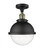 Hampden - 1 Light - 9 inch - Black Antique Brass - Semi-Flush Mount (3442|517-1CH-BAB-HFS-84-BK)