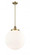 Beacon - 1 Light - 16 inch - Brushed Brass - Stem Hung - Pendant (3442|201S-BB-G201-16-LED)