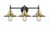 Railroad - 3 Light - 26 inch - Black Antique Brass - Bath Vanity Light (3442|447-3W-BAB-M4-AB-LED)