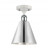 Berkshire - 1 Light - 8 inch - White Polished Chrome - Semi-Flush Mount (3442|516-1C-WPC-MBC-8-PC)