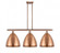 Bristol - 3 Light - 39 inch - Antique Copper - Stem hung - Island Light (3442|516-3I-AC-MBD-12-AC)