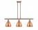 Bristol - 3 Light - 36 inch - Antique Copper - Stem hung - Island Light (3442|516-3I-AC-MBD-75-AC)