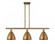 Bristol - 3 Light - 36 inch - Brushed Brass - Stem hung - Island Light (3442|516-3I-BB-MBD-75-BB-LED)