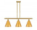 Berkshire - 3 Light - 36 inch - Satin Gold - Stem hung - Island Light (3442|516-3I-SG-MBC-8-SG)