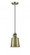 Addison - 1 Light - 5 inch - Antique Brass - Cord hung - Mini Pendant (3442|201CSW-AB-M9-AB-LED)