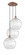 Athens Water Glass - 3 Light - 19 inch - Antique Copper - Cord hung - Multi Pendant (3442|113B-3P-AC-G1215-12)